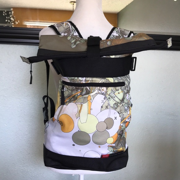 Handbags - Roll top backpack art by Joshua Davis